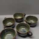 Coffeezone Set of 6 Vintage Design 12 oz Professional Barista Ceramic Latte Art Cappuccino Cups Set (Sea Grey * 6)