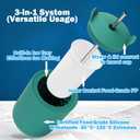 3 in 1 Ice Cube Bottle with Straw, Cylinder Silicone Water Bottle Ice Cube Maker for Freezer with Lid - Easy Release Ice Cube Tray Molds, Leakproof No Spill Design - Reusable (Green)