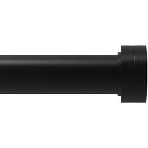 Black Curtain Rods for Windows 18-45 Inch,Adjustable Length 1 Inch Diameter Heavy Duty Curtain Rod for Bedroom/Kitchen/Dorm/Apartment/Door