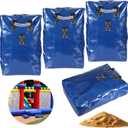 4pcs Vinyl Sandbags, Bounce House Inflatable Water Bounce House Heavy Duty Sand Bag Anchor Safety Weight Product for Water Slides Canopies and Tents (Blue)