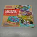 SYNCFUN 4 Packs Magical Dinosaur Wooden Puzzles Glow in The Dark, 35 & 24 PCS Puzzles Board for Preschool Educational Toddlers, Dinosaur Toys for Kids Ages 3-5 Birthday Valentine Easter Gifts