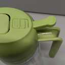 TrendPlain 16oz/470ml Glass Olive Oil Sprayer for Cooking  2 in 1 Olive Oil Dispenser Bottle for Kitchen Gadgets and Air Fryer Accessories, Salad, BBQ - Green