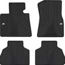 Car Floor Mats Custom Fit for BMW X5 G05 2019-2025 2026 Black White Rubber Auto Liner Mats All Weather Protection Heavy Duty Odorless