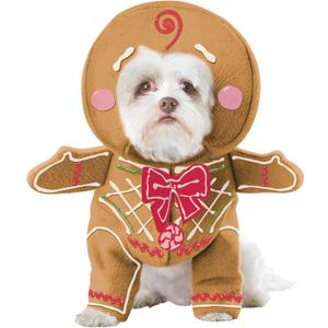 Gingerbread Pup Dog Costume Large Beige