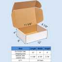 Wowxyz Shipping Boxes 12x9x4 Inches 20 Pack Corrugated Cardboard Mailing Boxes for Small Business - Medium White Literature Mailer Packaging Supplies
