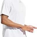 Haimont Men's Tactical Polo Shirts Performance Short and Long Sleeve Golf Collared T-Shirt for Outdoor Hiking (White), Large