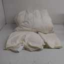 CozyLux Queen Comforter Set Ivory, 4 Pieces Pintuck Bed in A Bag, Premium Ivory Comforter Queen Size, Pinch Pleat Bedding Sets with Comforter, Sheets, Pillowcases & Shams