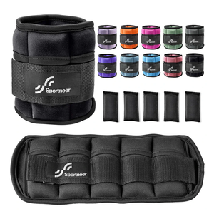 Sportneer Adjustable Ankle Weights 1 Pair 2-10 Lbs Leg Weight Straps for Women Men, Weighted Ankle Weights Set for Gym,Fitness, Workout,Walking, Jogging,1-5 lbs Each Ankle, 1 Pair 2-10 lbs