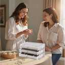 Jewelry Box For women, 3 Layer Large Jewelry Organizer With Acrylic, Multi-Function Storage Box, Accessory Holder With 3 Drawers, For Earrings Necklace Ring Bracelet