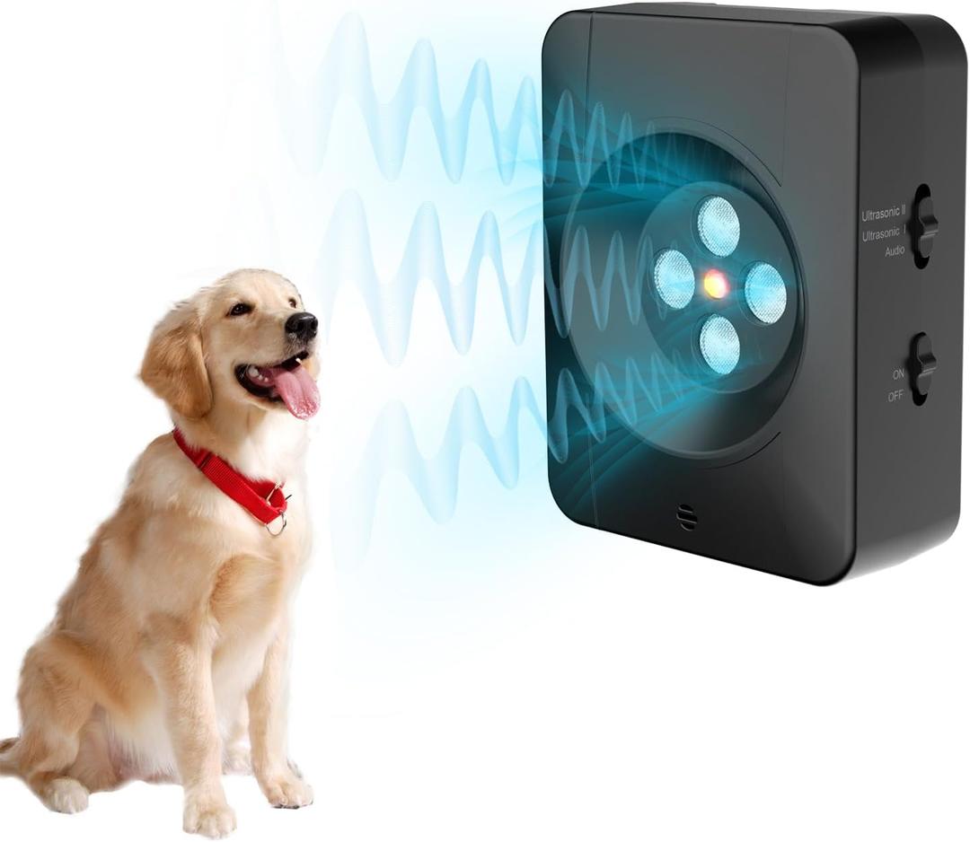 iMeshbean Anti Barking Device, Upgraded Auto Dog Bark Control Devices with with 3 Adjustable Ultrasonic Level Control Modes, Effective Stop Dog Barking Control Devices Up to 33 FT for Indoor Outdoor