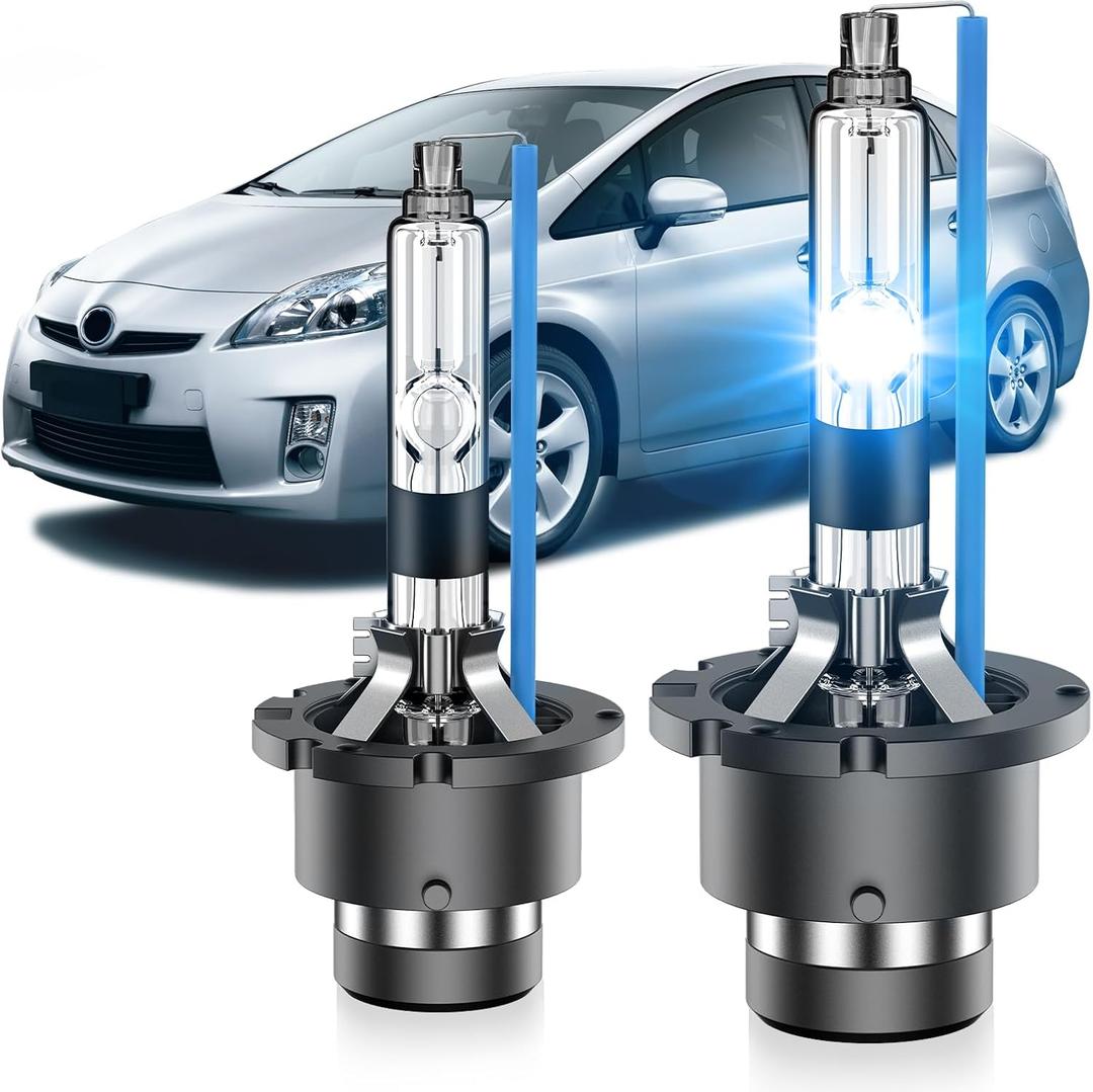 Fit for Toyota Prius 2006 2007 2008 2009 D4R Xenon HID Headlight Bulbs,350% Brightness,High Low Beam Light Bulb,8000K White Blue,Plug and Play,Pack of 2