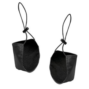 YoRise 2PCS Driving Shoe Heel Covers, Unisex Wear-Resistant Cloth Driver Heel Protective Pads, Universal Flat Shoes External Guard Cushion for Step Gas and Brake (Black)