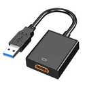 USB to HDMI Adapter, USB 3.0 to HDMI 1080P Video Audio Converter Connect PC, Laptop to Monitor/HDTV/Projector, Support Windows Systems