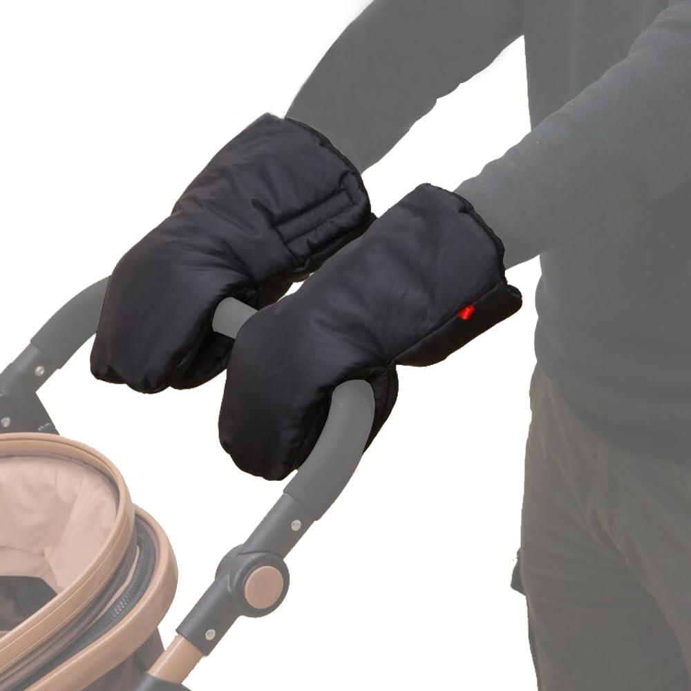 Winter Anti-Freeze Stroller Mittens, Waterproof Warm Extra Thick HandMuff for Stroller Accessories, Black Waterproof Women Men Winter Stroller Gloves Hand Muff Warmers Extra Thick Anti-Freeze