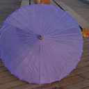Plain Bamboo Cloth Parasol Umbrella Great for Wedding Party Favor (Light Purple), One Size
