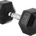 Amazon Basics Rubber Hex Dumbbell Hand Weight 35 Pounds