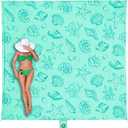 WEKAPO Beach Blanket Waterproof Sandproof Oversized, Extra Large Beach Mat Sand Free, Lightweight & Compact Sand Free Mat with 5 Stakes & 4 Corner Pockets