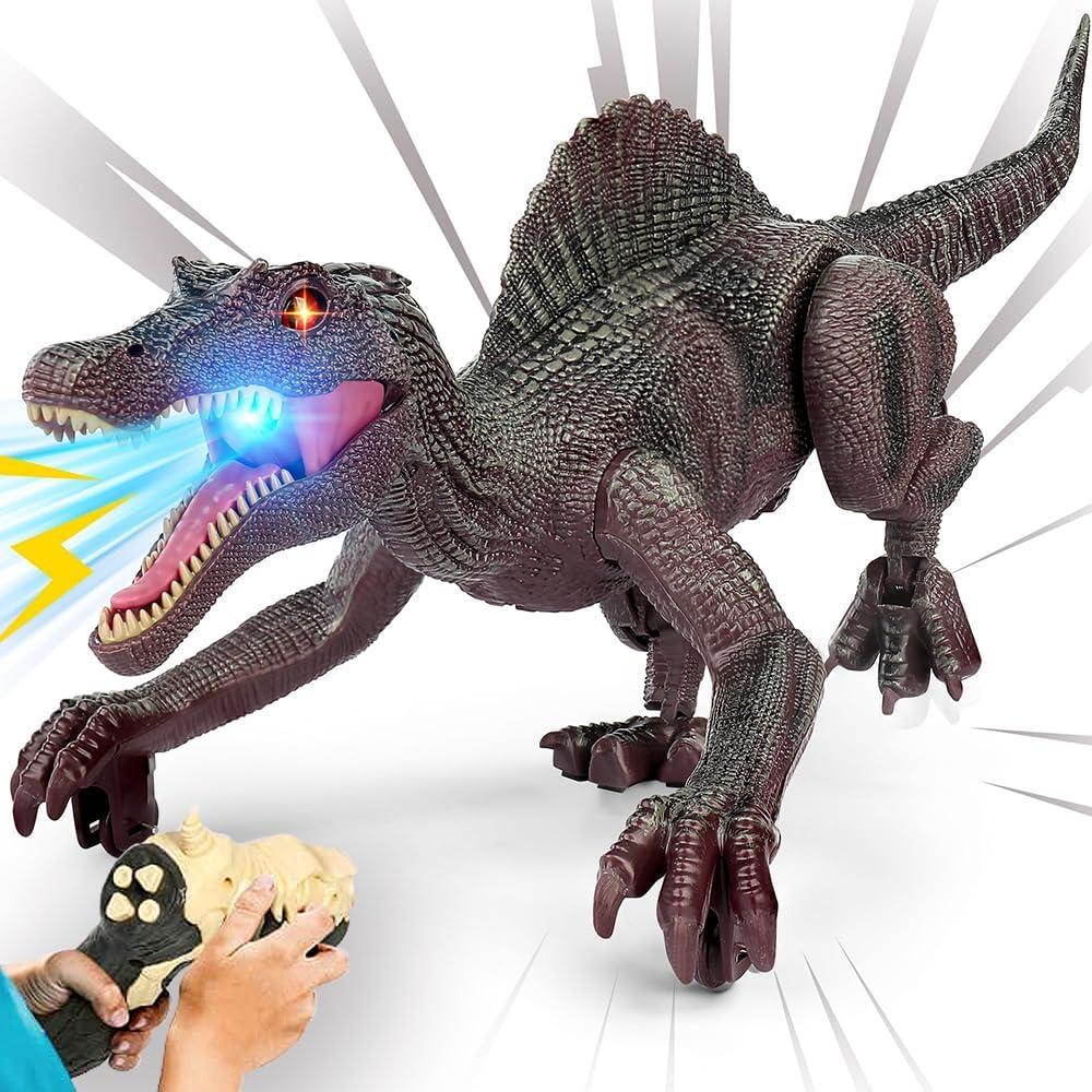 Remote Control Indominus Rex Dinosaur Toys for Kids, 2.4GHz RC, Realistic Walking & Roaring Sounds, Rechargeable Battery, Auto-Demo, Birthday Boys Aged 6+ Years Old