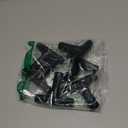 6 Pack Trampoline Plastic T-Connector, Trampoline Pole Cap Tops-T Tube Connectors, Enclosure Replacement Parts for Connect Top Ring Net and Fiberglass Rods, Black