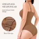 Strapless Shapewear for Women, Seamless Tummy Control Shapewear Bodysuit, Under Dress Brief Body Shaper, Large