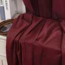 YoungsTex Burgundy Velvet Blackout Curtains for Living Room, Thermal Insulated Drapes with Grommet Privacy for Bedroom Decorative, 2 Panels, 52 X 80 Inch