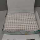 Gingham Duvet Cover King Size, 3 Pieces Soft Breathable Microfiber Plaid Comforter Cover with Zipper Closure & 2 Pillow Shams, Ruffle Farmhouse Vintage Decor, Taupe