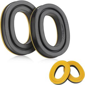 Upgraded Gel Ear Pads for 3M WorkTunes Hearing Protector (90541 90542), High Density Noise Reduction Replacement Gel Cups with Adapter Plates for Peltor Sport Tactical 300/500 Headset, 1 Set-Yellow