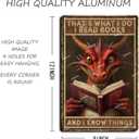 3 x Art Decoration I Read Books Tin Sign Dragon Book Vintage Art Wall Decor Sign for Man Cave Garage Home Wall Decoration 8.00x12.00"