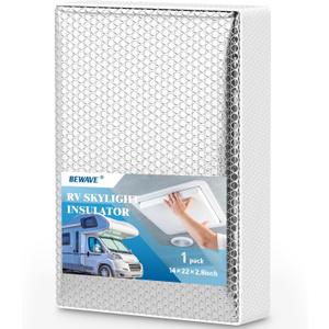 RV Vent Insulator 14”x22”x2.8”, RV Skylight Insulator Waterproof RV Vent Cover for Inside Camper Shower, Sunroof Vent Pillow Fits Travel Trailer