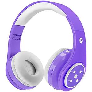 Woice Kids Wireless Bluetooth Headphones Volume Limited 85db/110db Stereo Sound Over-Ear Foldable Children Headphones with Mic SD Card Slot up to 16 Hours Play time for Boys Girls Adults (Purple)