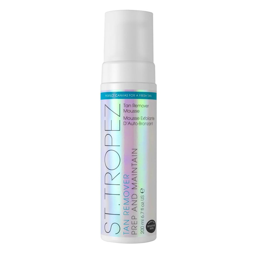 St.Tropez Tan Remover Mousse & Primer, 2-in-1 Prep and Maintain, Detox and Prime Skin, Sensitive Skin, Vegan, Natural & Cruelty Free, 6.7 Fl Oz