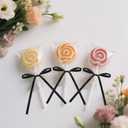 3 x Anwyll Twist Tie Bows 5x7Inch - 30Pcs Premade Black Gift Bow for Cake Gift Wrapping Balloon Craft Treat Bag Black Satin Ribbon Bows for Wedding Baby Shower Birthday Party Halloween Christmas Decor