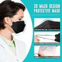 50/100 Pack KF94 Face_Covers, Color MskBlack Msk4-Layer Msk outdoor Daily Use