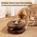 Kitty Curls Magic Organ Cat Scratcher,Interactive Cat Toy with Bell Ball,Durable Cardboard Scratching Pad for Cat Claw Grinding,Fun Cat Toy for Indoor Cats