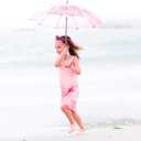 Fdit Bridal Lace Cotton Umbrella Parasol Costume for Wedding Parties Dancing Photography Prop(Pink)