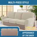 H.VERSAILTEX Multi-Pieces Sofa Covers Stretch Couch Covers Form Fitted Seats and Back Cushions Covers (3 Seat Covers Plus 3 Back Cusion Covers, Bonus 2 Armrest Covers), Island Fossi