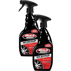 Black Magic 120218 No Scrub All Wheel Cleaner, 23 oz. (Pack of 2) - No Scrubbing Needed, Just Apply, Hose Off and Wipe for Clean Wheels Every Time