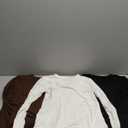 MLYENX 3 Pack Womens Long Sleeve Shirts Crew Neck Basic Stretchy Fitted Y2K Tops Going Out Fashion Clothes (Medium, 3b:black,white,coffee)