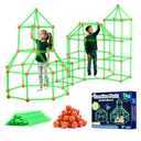 Tiny Land Glow Fort Building Kit for Kids Creative Fort Indoor & Outdoor Construction Toys with 86 Rods and 44 Balls for 5-12 Year Old Boys & Girls STEM Building Toy Gifts with Storage Bag