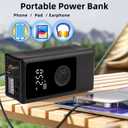Tire Inflator Portable Air Compressor for Car Ball and Basketball for Sports Balls, Auto Air Pump for Car Tires Bicycle w Gauge Values Display, 150PSI Power Battery Bike Pump Cordless