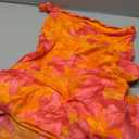 GORGLITTER Women's Asymmetrical Sunset Dress One Shoulder Summer Wedding Guest Going Out Floral Long Sundress Orange M