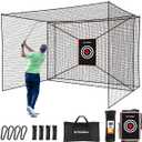 Storgem Golf Batting Cage Net with Extra Striking Net, Frame NOT Included
Golf Practice Hitting Net, Golf Nets for Backyard Driving Real Golf Balls, Backyard Batting Cage for Multifunctional Sports