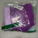 Womens High Waisted Bikini Sets Sporty Crop Top Color Block Swimwear Bandeau Scoop Neck Vintage Two Piece Bathing Suits (Medium, Purple)