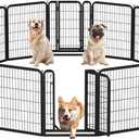 Yaheetech Dog Playpen Outdoor, 32 inch 16 Panels Dog Pen Indoor Heavy Duty Puppy Exercise Pen Metal Pet Fence for RV Camping/Yard/Garden