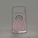 Bonoma for iPhone 17 Pro Max Case 2025 Sparkly Glitter Bling Back, Magnetic Compatible with MagSafe Shockproof, Crystal and Clear High-Duty Protection for Girls Women -Sparkly White