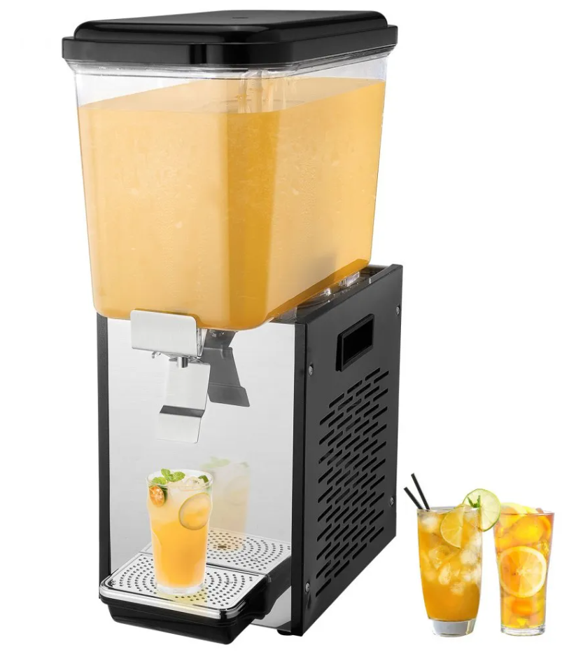 VEVOR Commercial Beverage Dispenser 18L, Count of 1 Tank Cold Juice Ice Drink Dispenser