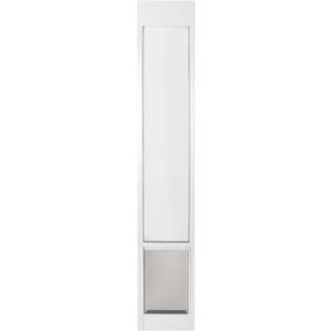 PetSafe Doggy Door for Sliding Glass Doors, Adjustable Height 91 7/16" to 96", No-Cut DIY Install, Aluminum Panel, Ideal for Renters, for Large Dogs Up to 100 lb, (White, Large)