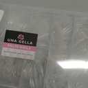 UNA GELLA Almond Gel Nail Tips, 504PCS Pre Etched Clear Fake Nails Tips Medium Almond Shape - 12 Sizes Full Cover Soft Acrylic Press On Nail Extensions No C Curve Gift for Diy at Home