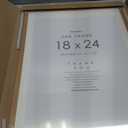 18x24 Poster Frame, Solid Oak 18x24 Poster Frames Matted to 16x20, 24x18 Natural Wooden Frame Horizontal or Vertical Wall Mounting, Set of 1, 18x24 in - 1p