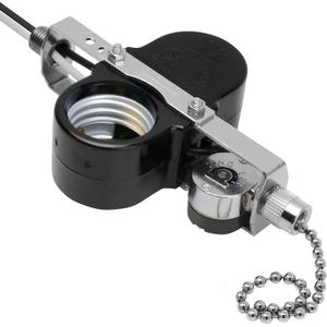 Ceiling Fan 2 Light Socket Switch Zing Ear ZE-310D ZE-109M Socket Pull Chain Switch Ceiling Fan Lamp Light, Lamp Holder E95014